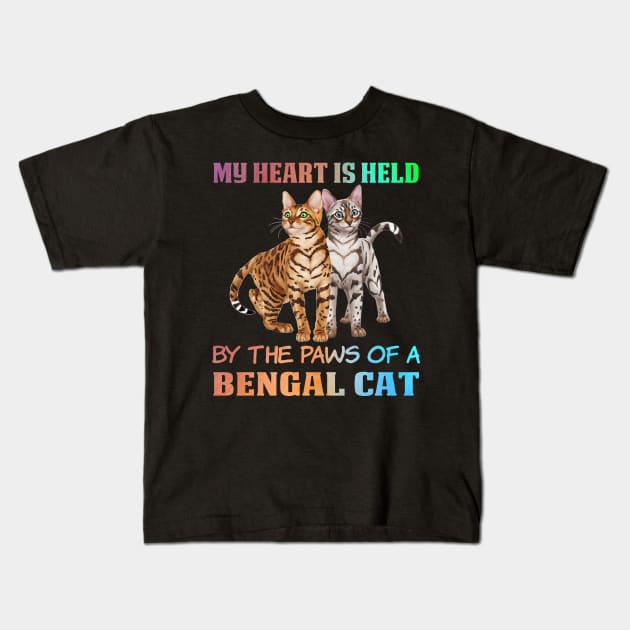 bengal cat Kids T-Shirt by Éléonore Royer